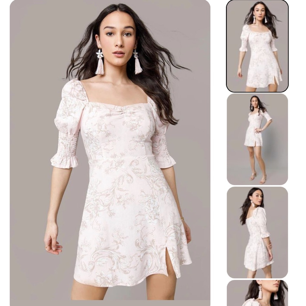 Evangeline Floral Cinched Front Mini Dress